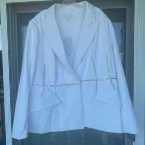Eloquii Bridal Suit Coat with Rhinestones size 24